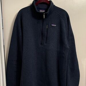 Patagonia Men's Dark Blue Zip-Up Sweater